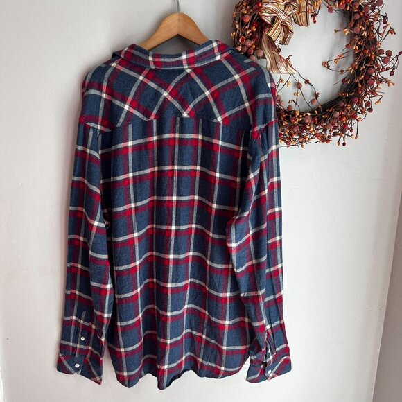 Rails Men's Lennox Flannel Button Down Long Sleeve Shirt XXL Blue Plaid - Picture 7 of 9
